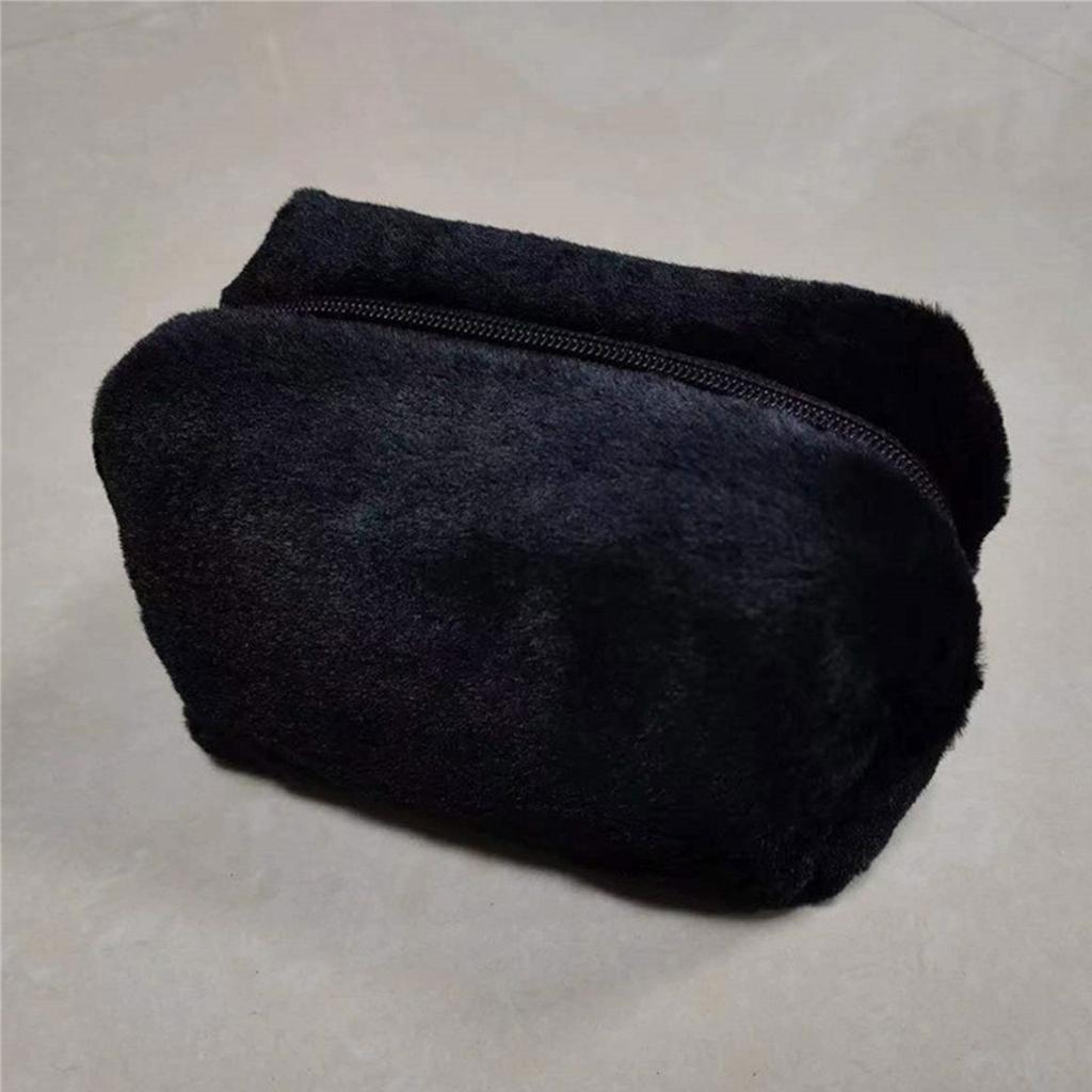 Plush Makeup Bag Soft Polyester Materials for Organizing Cosmetics Fashionable and Practical Designs for Women