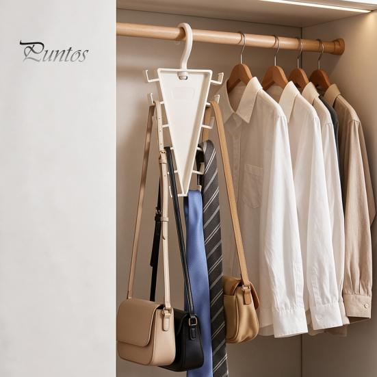 Hanger with 12 Hooks 5/8/12Pcs V-Shaped Double Sided Hanger, 360 Degrees Rotating Compact Storage Hooks, Space Saving Closet Organizer for Pants Hats