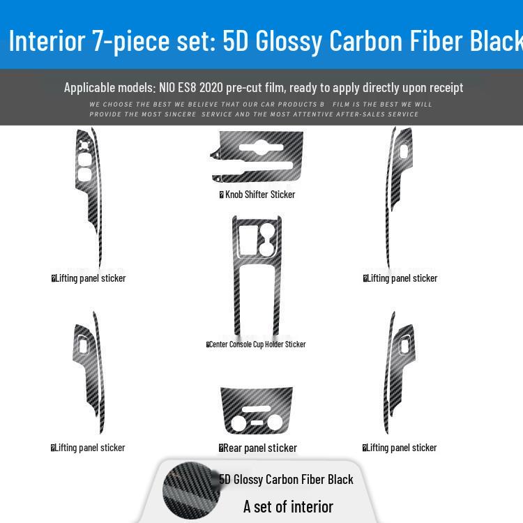 Compatible Nio ES8 (18-20) Carbon Fiber Gear Stickers for ES6/EC6 - Free Replacement If Damaged
