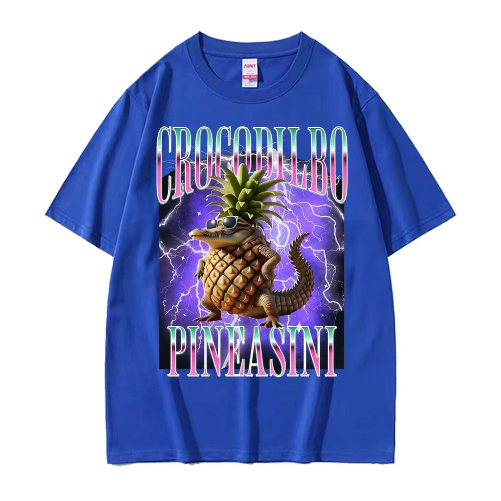 

Crocodilbo Pineasini T-shirt Men s Summer Sweat-absorbing Breathable Top Cotton Crew Neck Short Sleeve Fashion Men s Clothing 4XL