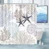 Abstract Swimming Fish Minimalist Shower Curtain Cartoon Ocean Waterproof Fabric Decorative Bathtub With 12 Hooks