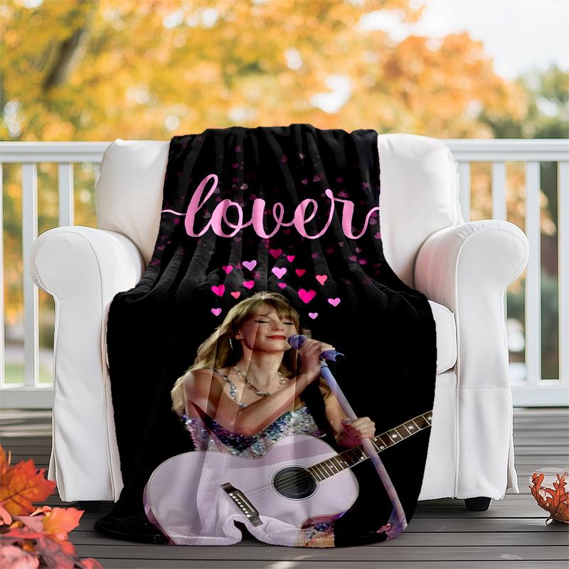 TS Fan Flannel Blanket Soft All-Season Throw, Design for Camping, Car Travel, Hiking Sofa, Bed, Office Perfect Gift for Parties
