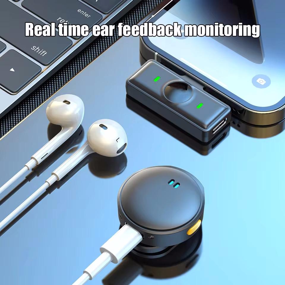 Dual Wireless Microphone Lapel Lavalier Buttonhole Tie Professional Mic Mini For iPhone Android Mobile Cell Phone PC Audio Micro