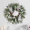 Christmas Wreath Outdoor Realistic Holiday Ornament Artificial Door Christmas Pine Wreath For Outdoor Window Mantel Restaurant