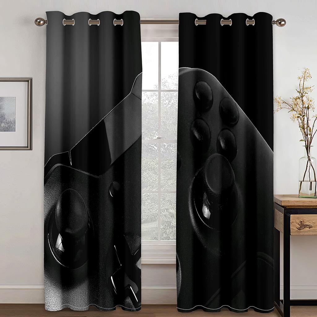 Kinder Lieblings-Gamepad Vorhänge 2 Paneele Jungen Lieblings-Videospiel-Controller Vorhänge Zimmer Schlafzimmer Dekor Vorhänge