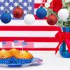 Independence Day Decoration Flag  Ball USA Day Patriotic Ball Pendant 24PCS