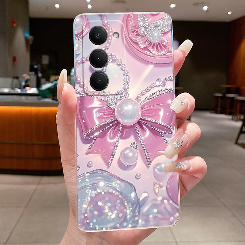 New Design For Redmi 15 5G Case Clear Luxury Fashion Butterfly Flower Pattern Soft TPU Silicone Phone Cover For Redmi15 5G Case