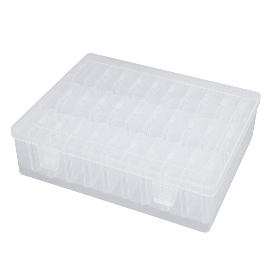 Small Bead  S Plastic   Clear Bead Storage Containers Transparent Boxes with Hinged Lid Labels Rectangle Craft Supply Case