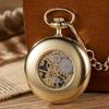Classic Luminous Straight Board Without Cover Retro Quartz Double Digital Face Large Pocket Watch