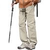 Paul Frank Casual Pants for Men, Spring And Autumn Fashion Casual Cargo Pants, Trendy Loose Versatile Trousers for Men, Beige, Size L