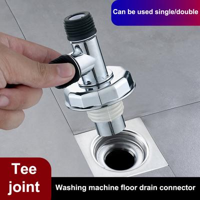 Downpipe Washing Machine Deodorant Three Head Through Drain Pipe Floor Drain Special Joint Deodorant Overflow Three-way Shunt