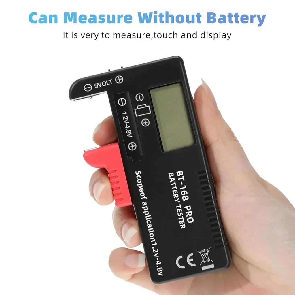 Digital Battery Tester BT-168 Universal Voltage Checker for AA AAA C D 9V Button Cell 1.5V Power Meter Tool