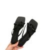 French temperament pinch flip-flops fairy shoes wear 2025 new summer sandals high heels sandals