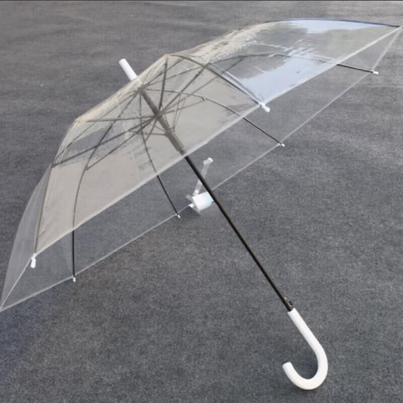 Tiangtang Semi-Automatic Polka Dot Transparent Straight Umbrella