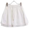 Fendi White Elastic Waist Lace Mini Skirt Skirt 12A whiteUsed