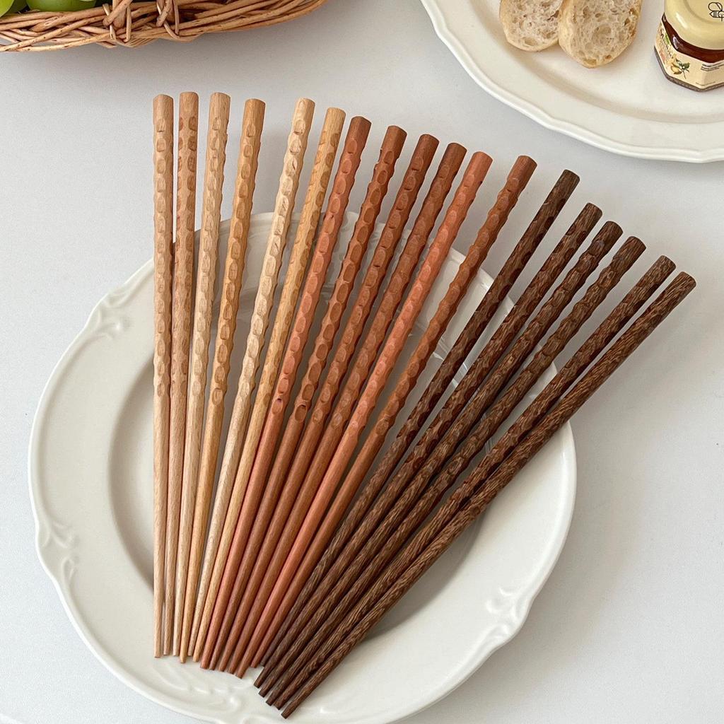 Yuanjin Bambus und Holz Hühnerflügel Rotes Sandelholz Palisander Essstäbchen: Langlebiges Schildpatt-Holz, Hochtemperaturbeständig