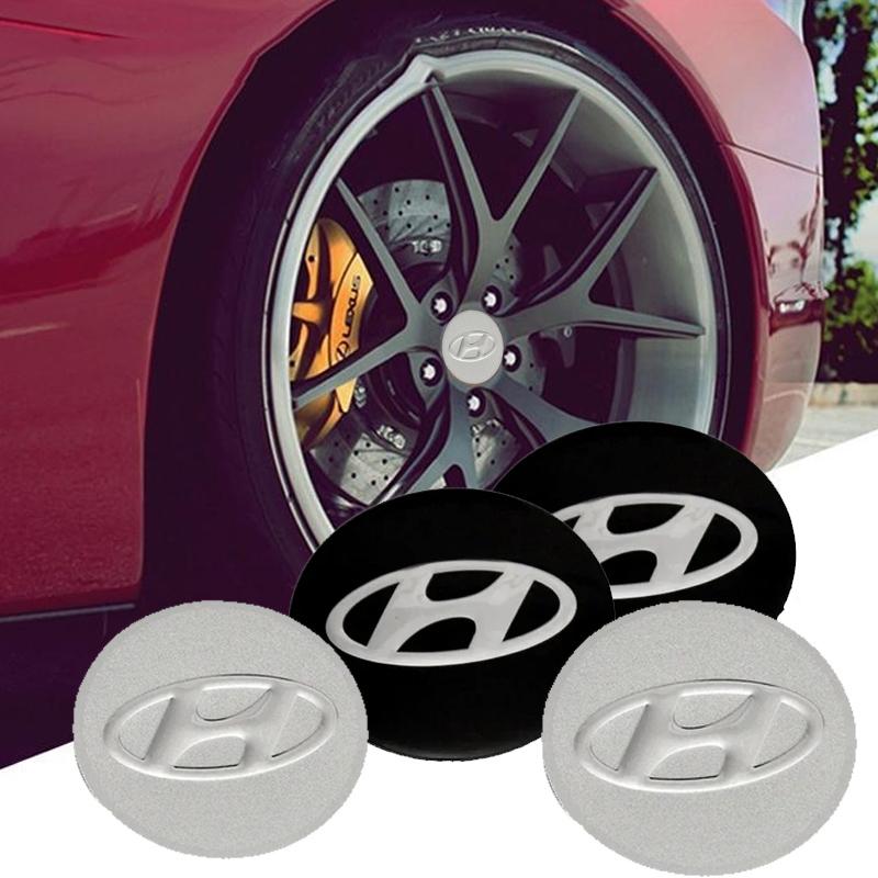 4pcs Car Sticker for Hyundai I20 I30 Azera Elantra Accent Santafe Sonata IX35 Genesis Verna f Wheel Center Hub Caps Accessories
