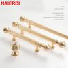 NAIERDI Crystal Glass Cabinet Handles Zinc Alloy Gold Knobs Black Kitchen Door Handle Drawer Cupboard Pulls Furniture Hardware