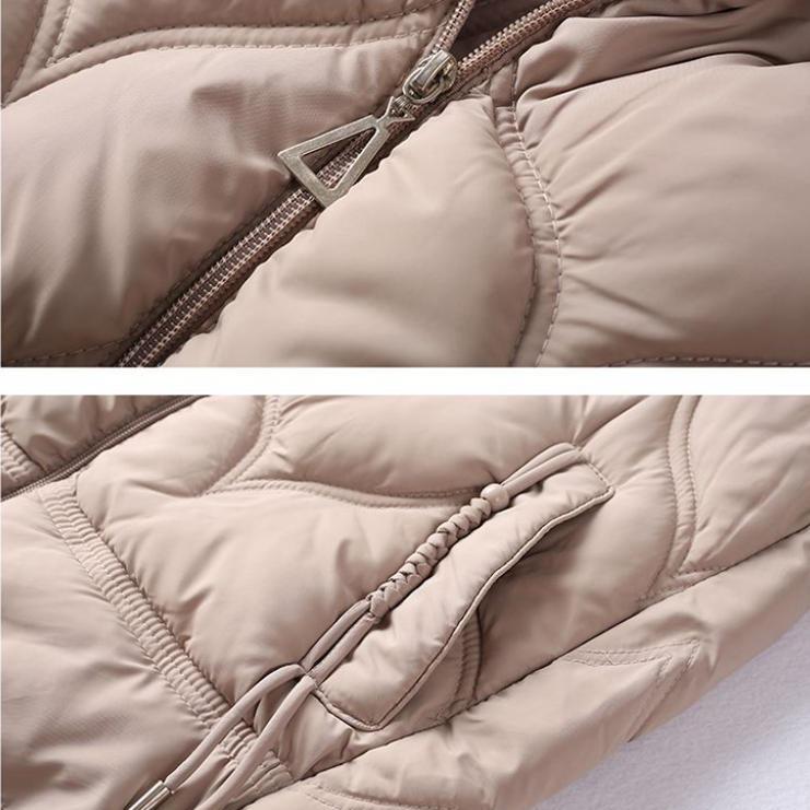 Winter Women's Plus Size Padded Jacket Slim Fit  Stand-up Collar Short Thin Padded Coat