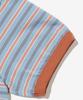 TAILOR STUDIO Authentic Soft Logo Stripe T-Shirt (Blue/Orange)
