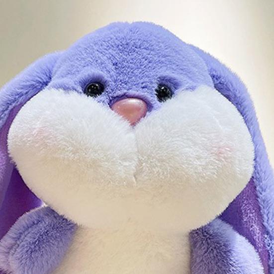 Doll Pendant Plush Keychain Soft Lop-Eared Rabbit Pendant with 360 Degree Rotating Metal Buckle Healing Stuffed Keychain