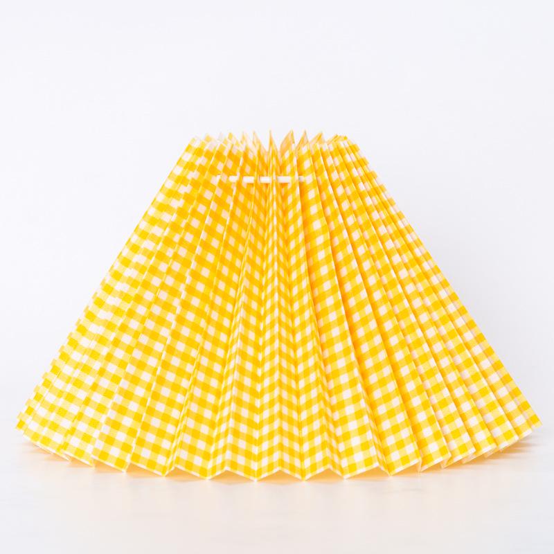 Ceramic Lamp with Retro Pleated Fabric Shade for Living Room or Bedroom Table
