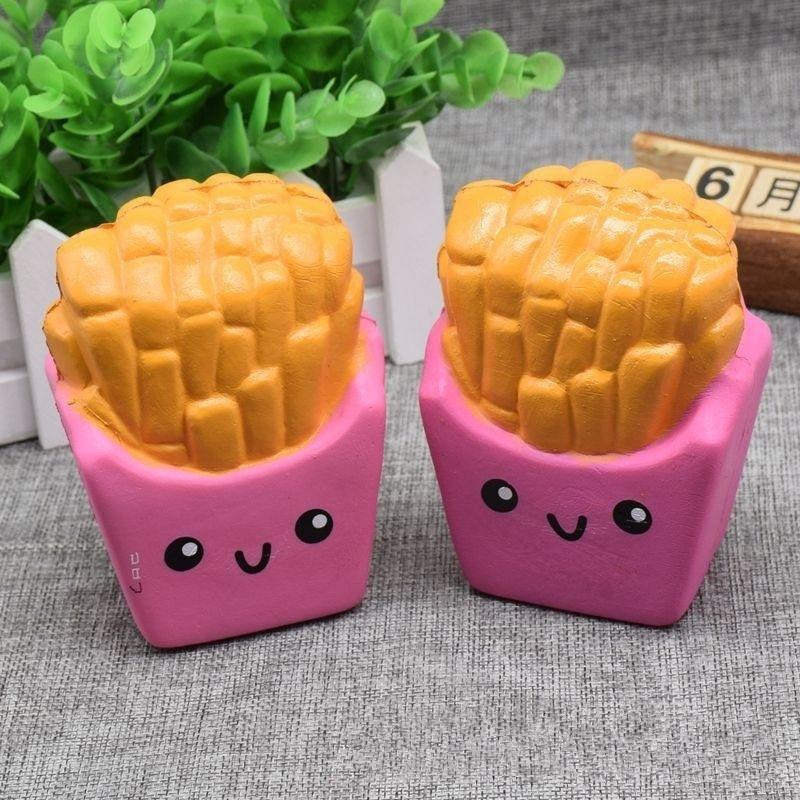New Arrival Jumbo 12CM Kawaii Cute French Fries Soft Scented Bread Cake Squishy Slow Rising Ela