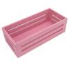 12.99 X 6.1 X 3.94in Wooden Storage Basket Multifunctional Pink Storage Crate Box for Bathroom