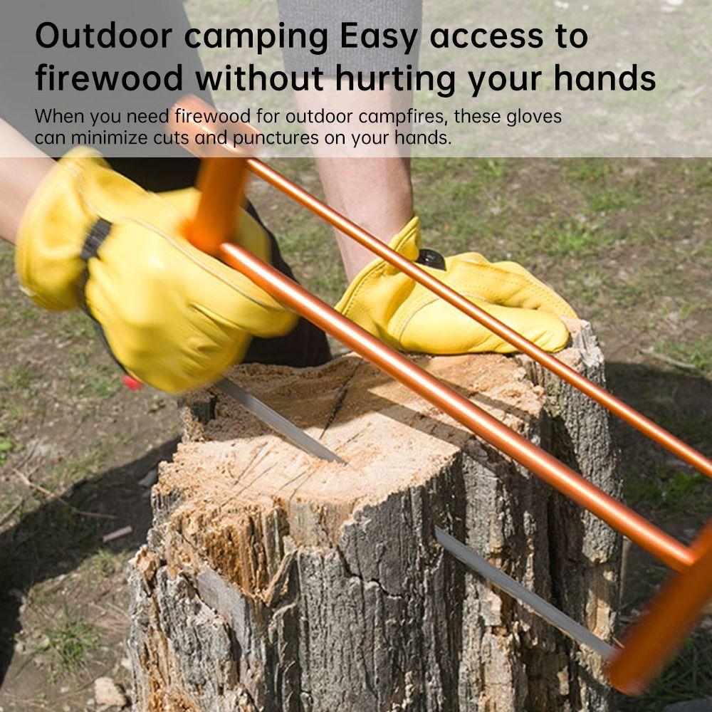 With Adjustable Wrist Rope Gardening Safety Gloves Heat Resistant Welding Gloves Farms Ranch