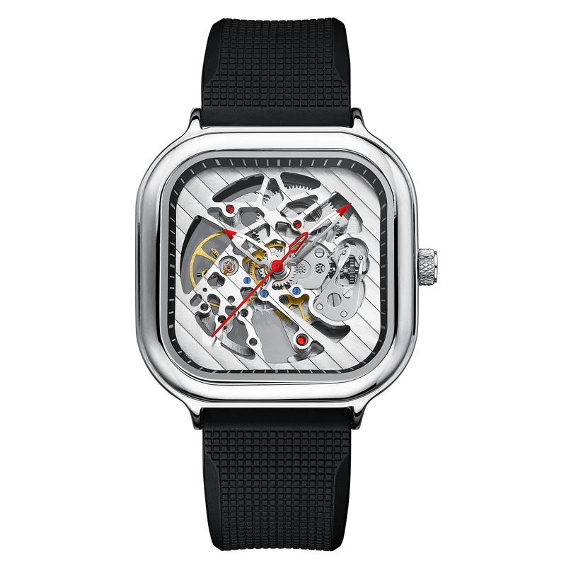 AILANG Classic Hollow Square Dial Watch Men Sports Automatic Mechanical Watches Waterproof For Men Wristwatch Reloj Hombre