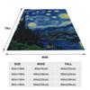 Vincent Van Gogh Starry Night Star Famous oil Painting Blankets Flannel Throw Blanket for Couch Bedding Outdoor Throws Bedspread