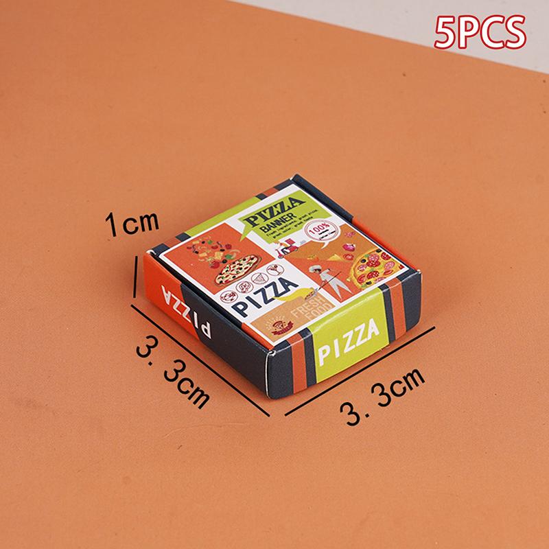 

5 шт. миниатюрная имитация яичного пирога для пиццы пустая коробка модель для кукольного домика кухонные принадлежности дети ролевые игры игрушка