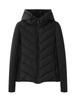 Autumn and Winter Women's Zipper Trim Patchwork Long-sleeved Hooded Cotton Jacket Coat