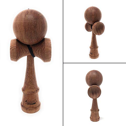 MyCircus Kendama (Cherry Wood) Adult JUGGLE 4FUN (Includes Replacement Strings and Bag)