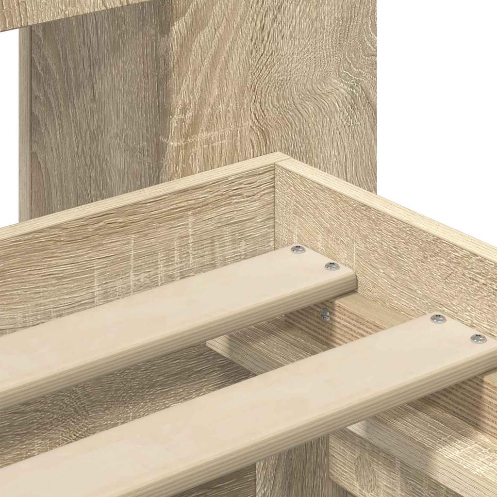 Bed Frame with Storage Space Sonoma Oak 75 X 190 Cm Particleboard