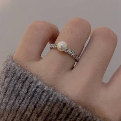 Exquisite Weizenohr-Perlenringe für Frauen, süße Mode, leichte Luxus-Fingerringe, Party, Alltag, Schmuckzubehör