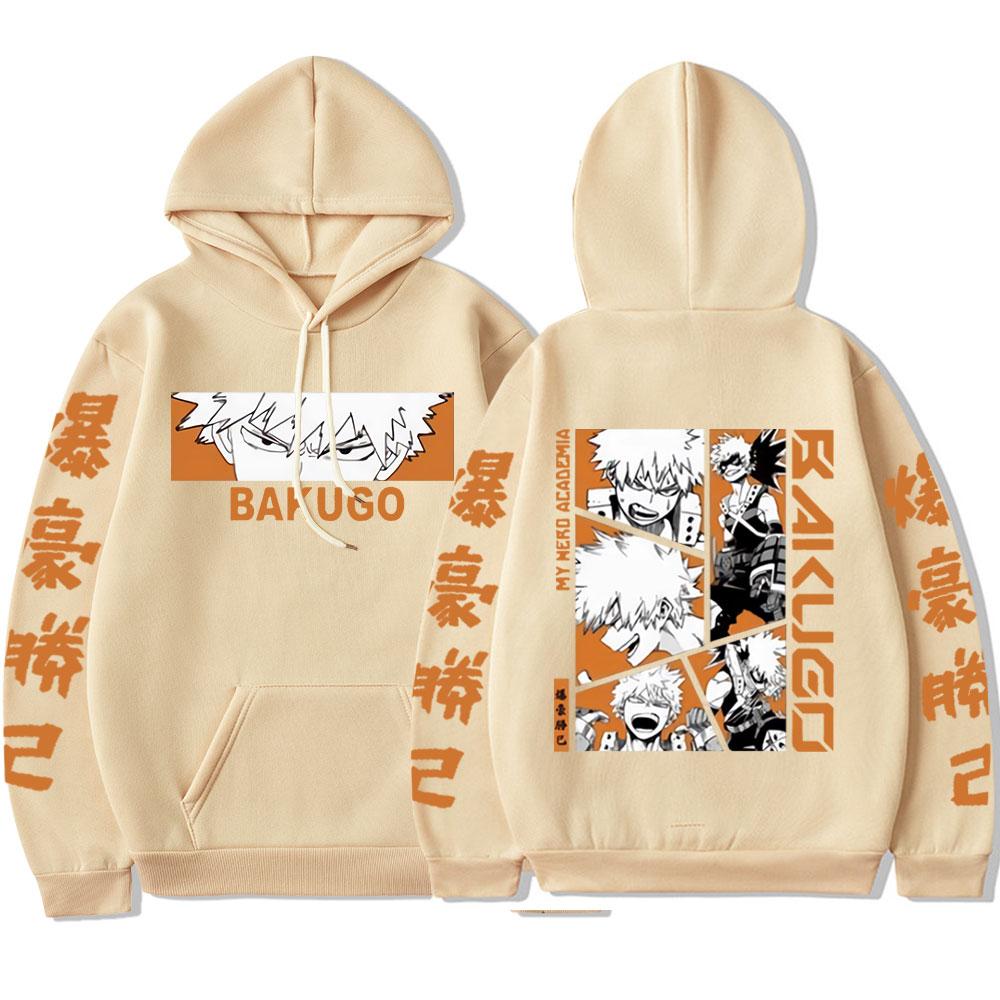 

My Hero Academia Аниме Мужская Женская Мода Толстовка Бакугоу Катсуки Повседневные Пуловеры Оверсайз Длинный Рукав Толстовка Уличная Одежда S