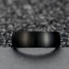 Classic Men Stainless Steel Rings Black Solid Simple Vintage Rings For Men Wedding Bands Christmas Party Jewelry Gift