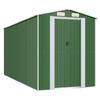 Vidaxl Garden Shed, Green, 192X440X223 Cm, Galvanized Steel