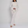 Europe, America, exquisite pajama set, knitted long-sleeved trousers, two-piece loungewear