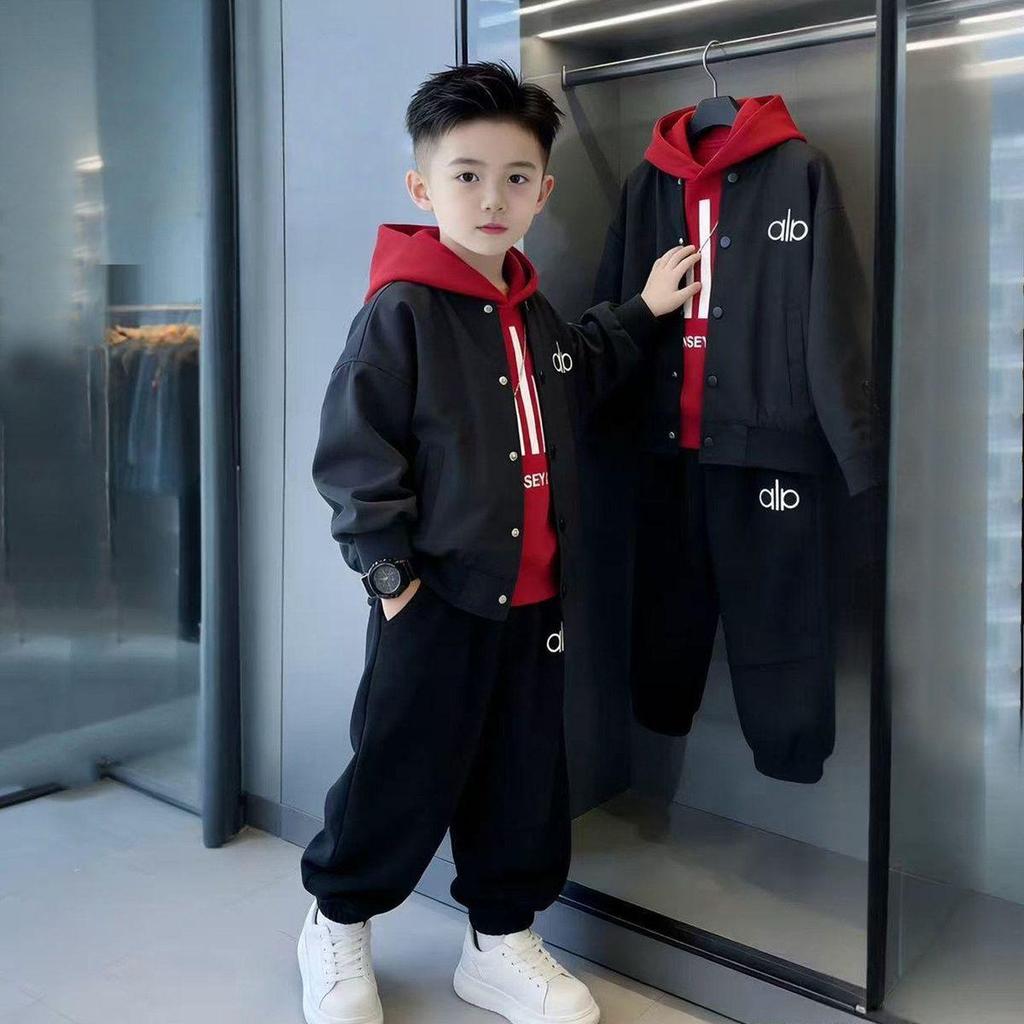 2026 Boys' Spring Baseball Uniform Set: Cool & Trendy Three-Piece Street Style