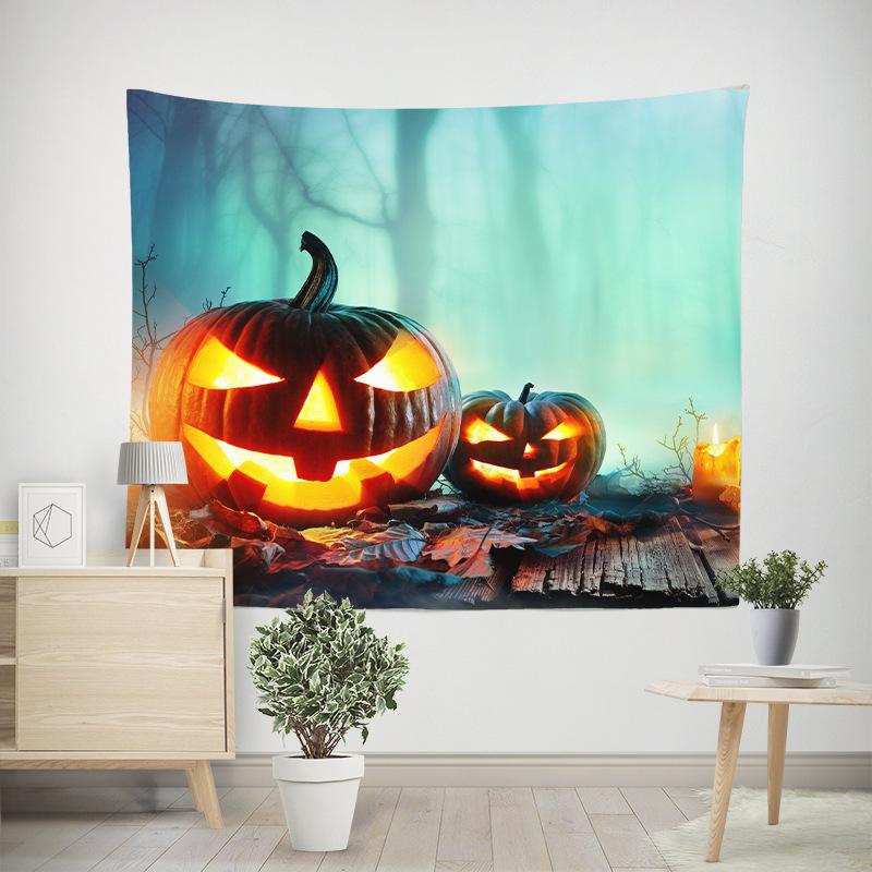 Halloween Ins Homestay Hanging Cloth Room Decoration Painting Window Scenery Tapestry Dormitory Renovation Wall Cloth