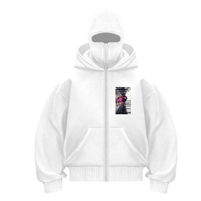 

Женская Мужская Двойная Шапка Маска Молния Зимняя Ветрозащитная Толстовка Спортивная Куртка Для Активного Отдыха Пеших Прогулок Путешествий Бега Свитшот L