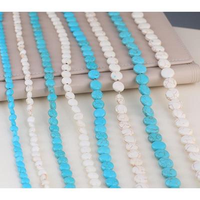 Peach Heart Synthetic Turquoise Beaded Flat Disc Jewelry Accessory
