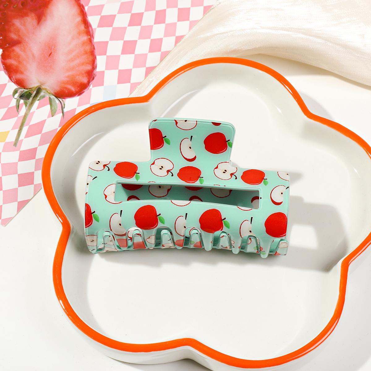 

1 шт. клубника арбуз вишня фрукт захват клипса девушка акриловая пружина заколка-акула украшение для волос