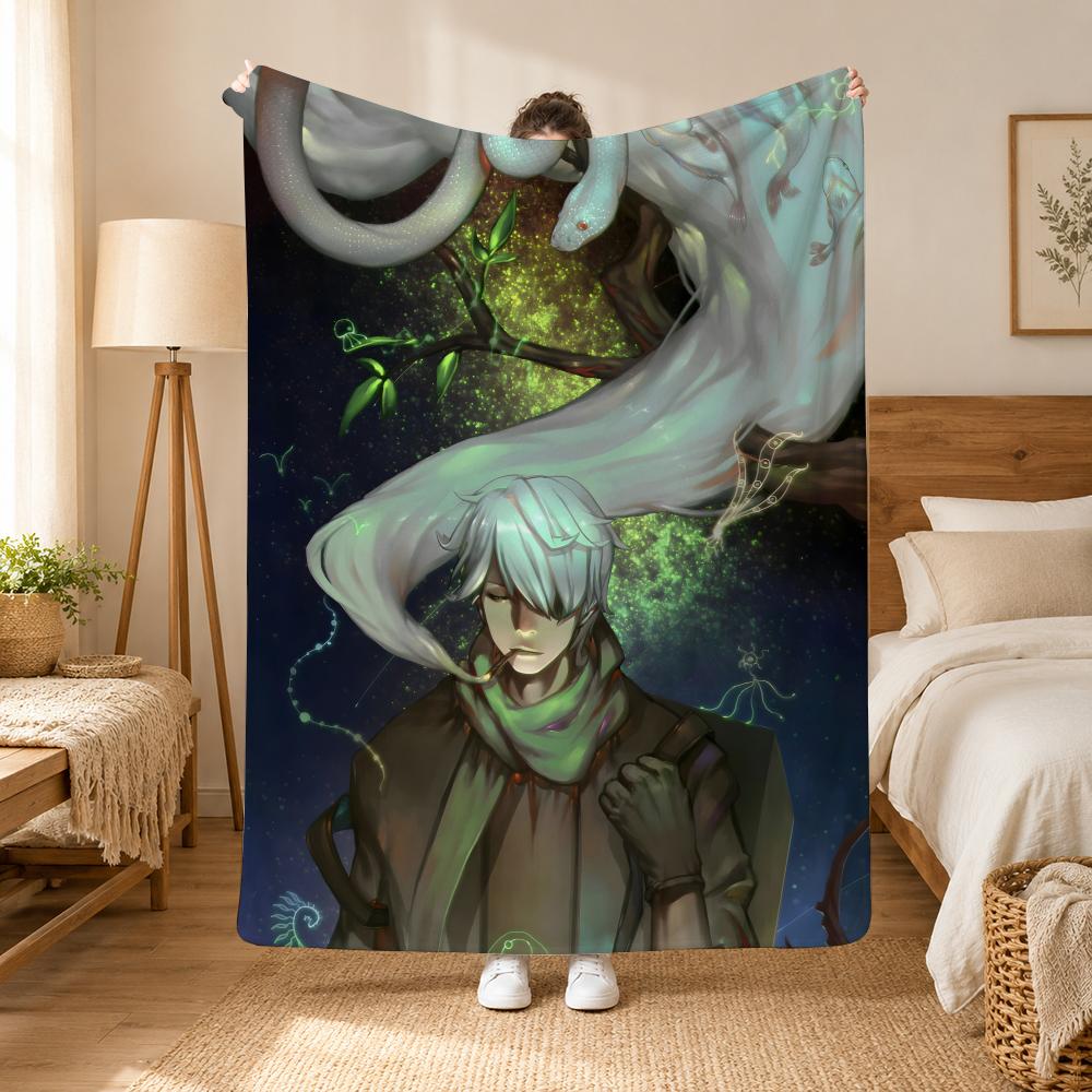 Mushishi Anime Throw 240G Flannel Blanket, Suitable For Sofas, Beds, Offices,  Exquisite Gift Blankets