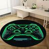 1pc Gaming Controller Design Round Rug for Home Office Outdoor Gift, Neon Green ColorRA1535