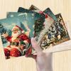 32pcs, vintage Christmas postcards, Santa Claus, birthday/anniversary gifts, collectibles, suitable for gifting, and mailable.