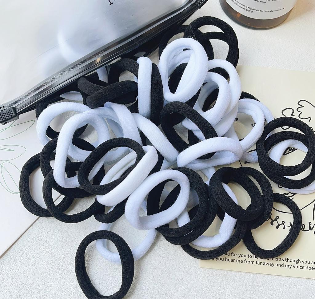 30/50PCS Women Girls 4cm Basic Hair Bands Simple Solid Colors Elastic Headband Hair Ropes Ties Hair Accessories Ponytail Holder