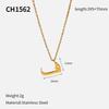 Hot Selling 18k Arabic Letter Pendant Stainless Steel Necklace Stylish Simple Titanium Steel Clavicle Chain